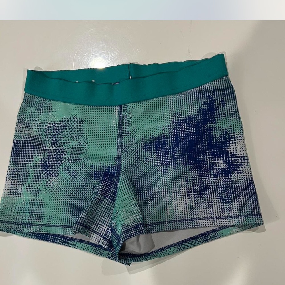 Teal and Blue Patterned Swim Shorts